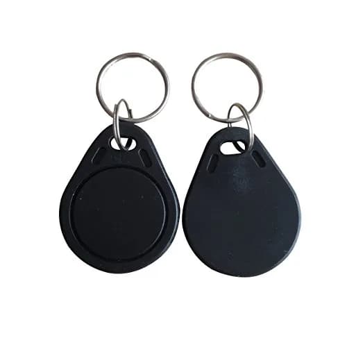 YARONGTECH RFID Fob 13.56MHZ for Access Control | Waterproof Black Keychain (Pack of 10) thumbnail 1