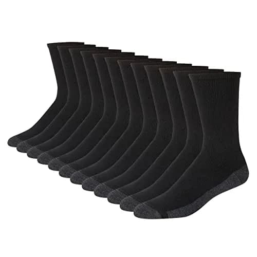 Hanes Max Cushion Crew Socks, 6-pack | Reinforced Toe & Moisture-Wicking Comfort thumbnail 1