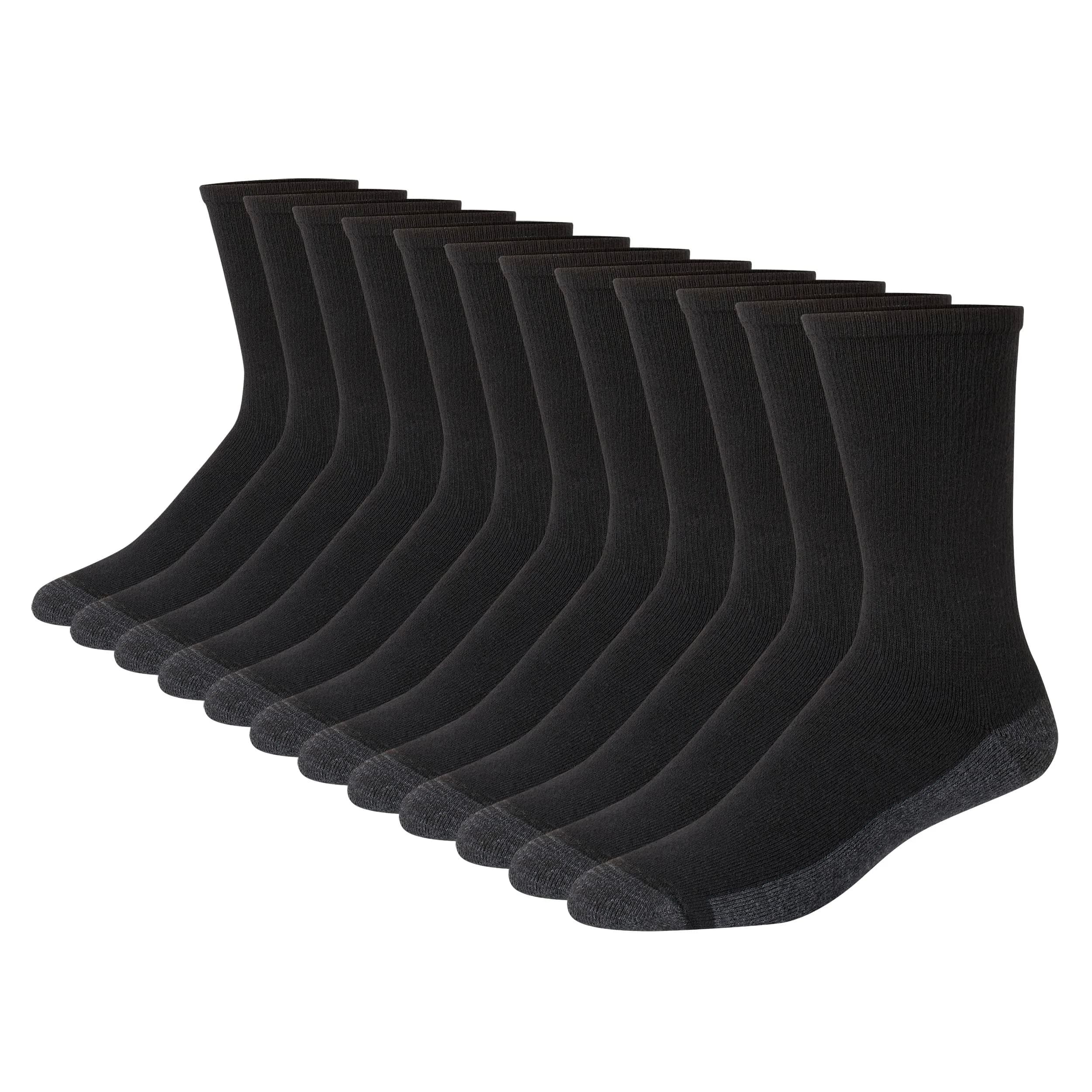 Hanes Max Cushion Crew Socks, 6-pack | Reinforced Toe & Moisture-Wicking Comfort - main product image