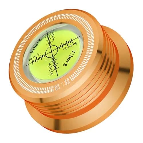 Viborg LP628G Turntable Stabilizer 280g (9.9 oz) Record Weight with Bubble Level | Improves Speed and Timing thumbnail 7