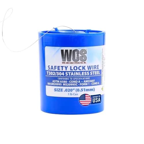 WCS .020 Inch Stainless Steel Safety Lock Wire, 1 lb Dispenser Can thumbnail 1