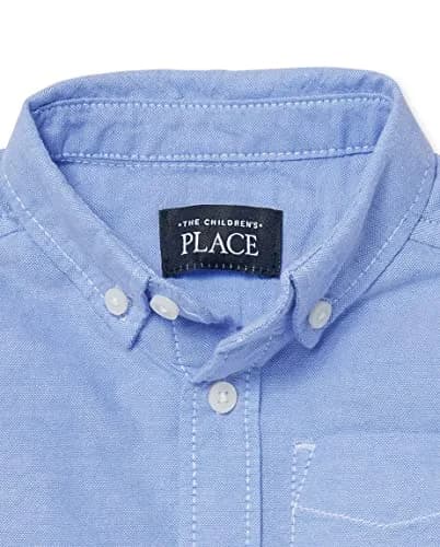 The Children's Place Baby Boys & Toddler Boys Short Sleeve Button-Down Shirt Light Blue Oxford 4T | Casual Style thumbnail 2