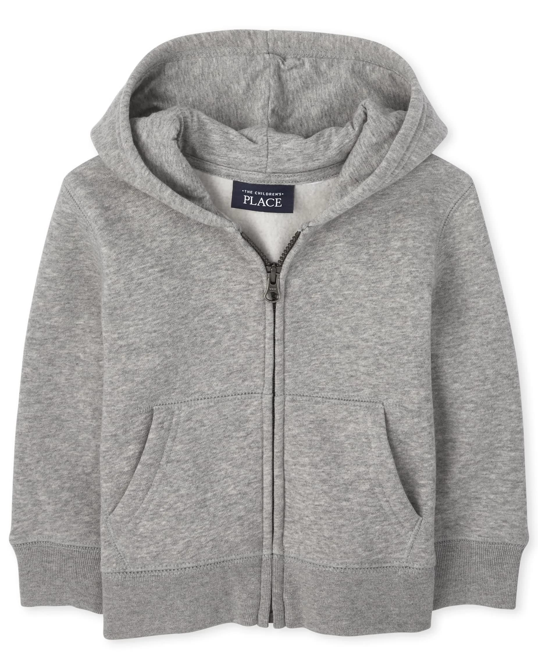The Children's Place Baby Boys & Toddler Zip Up Hoodie | Cotton-Polyester Fleece Blend, Regular Fit, 18 Months - main product image