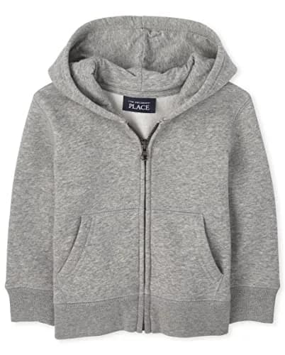 The Children's Place Baby Boys & Toddler Zip Up Hoodie | Cotton-Polyester Fleece Blend, Regular Fit, 18 Months thumbnail 1