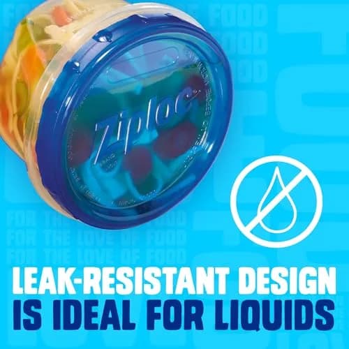 Ziploc Twist N Loc Leak-Proof Food Storage Containers, Small, 9 Count | BPA-Free, Stackable, Reusable thumbnail 2