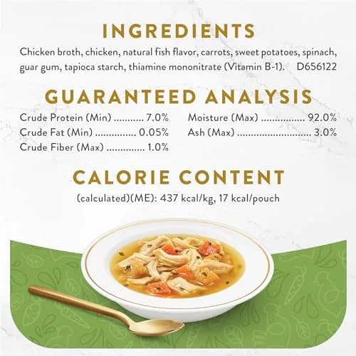 Fancy Feast Broths Classic Chicken & Vegetables Cat Food Topper 1.4 oz (40g) | Real Protein & Grain-Free Broth thumbnail 6