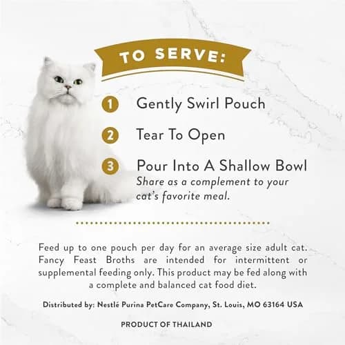 Fancy Feast Broths Classic Chicken & Vegetables Cat Food Topper 1.4 oz (40g) | Real Protein & Grain-Free Broth thumbnail 8