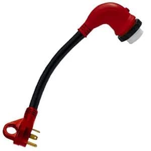 Valterra Mighty Cord 90° Detachable Adapter Cord 12" | 30AM to 50AF, Red, Outdoor Heavy-Duty thumbnail 4