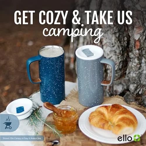 Ello Campy 18oz (532ml) Insulated Stainless Steel Travel Mug with Leak-Proof Lid | Keeps Drinks Hot for 5 Hours, Cold for 20 Hours thumbnail 5