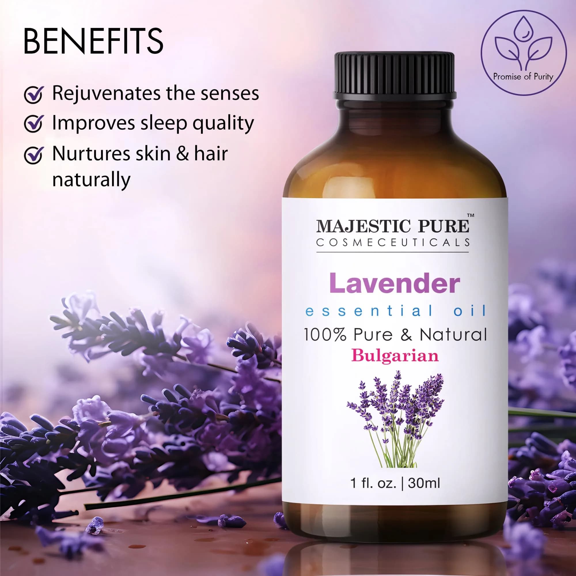 Majestic Pure Lavender Essential Oil 30ml (1 Fl Oz) | Pure & Natural Aromatherapy Oil thumbnail 5