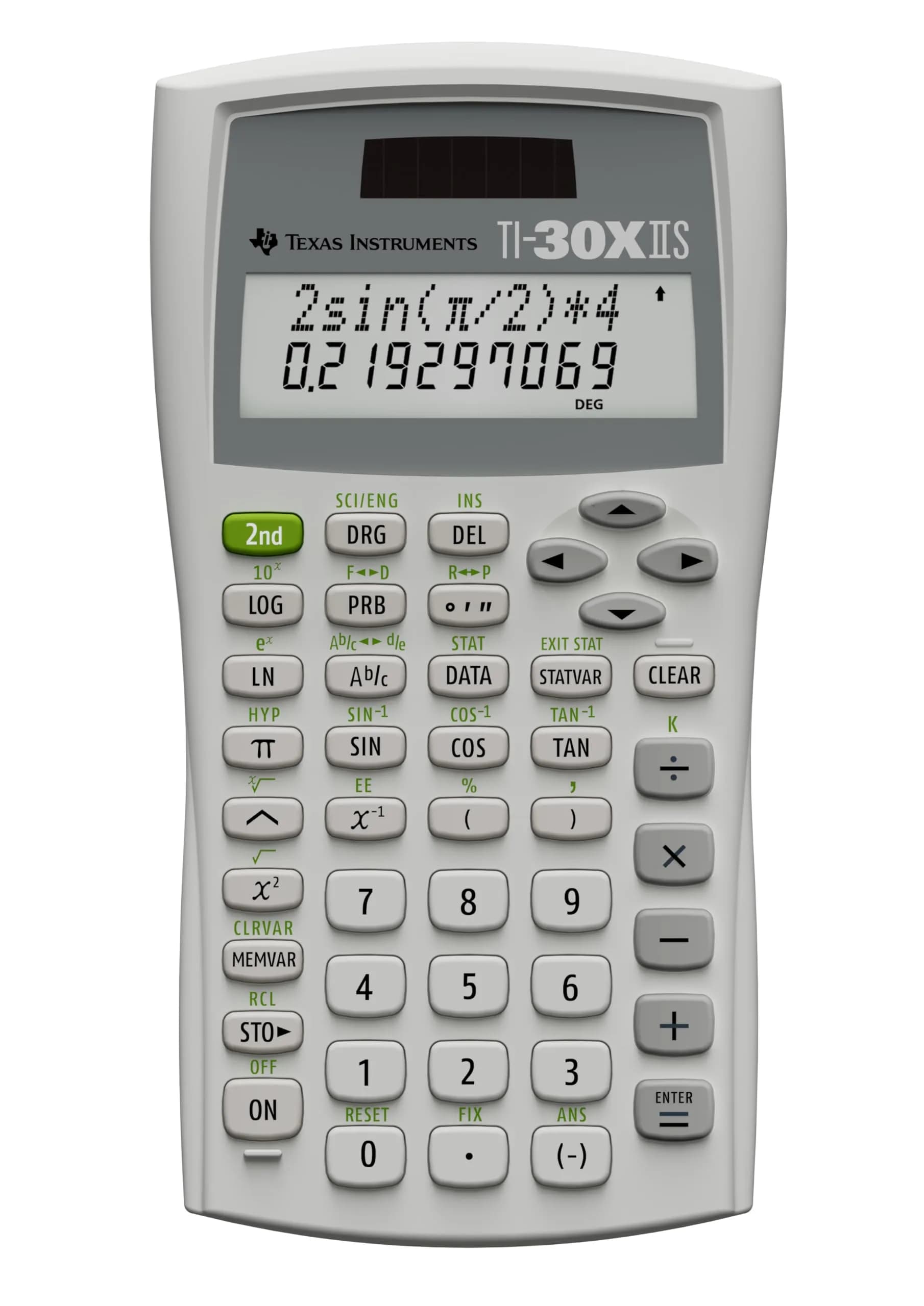 Texas Instruments TI-30XIIS Scientific Calculator White | Essential for High School Math & Science