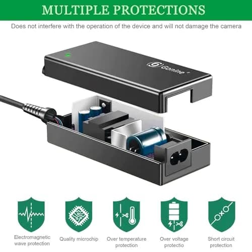 Gonin LP-E17 Dummy Battery & ACK-E18 Power Supply Kit for Canon RP, R50, R8, R10, R100, T7i, T8i, SL3 Cameras | Continuous Power for Studio & Video thumbnail 5
