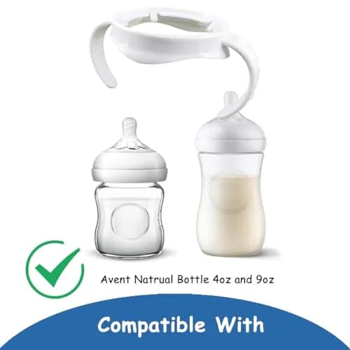 ROMIRUS Baby Bottle Handles for Philips Avent Natural Baby Bottle (Set of 2, White) | BPA-Free Food-Grade PP thumbnail 5