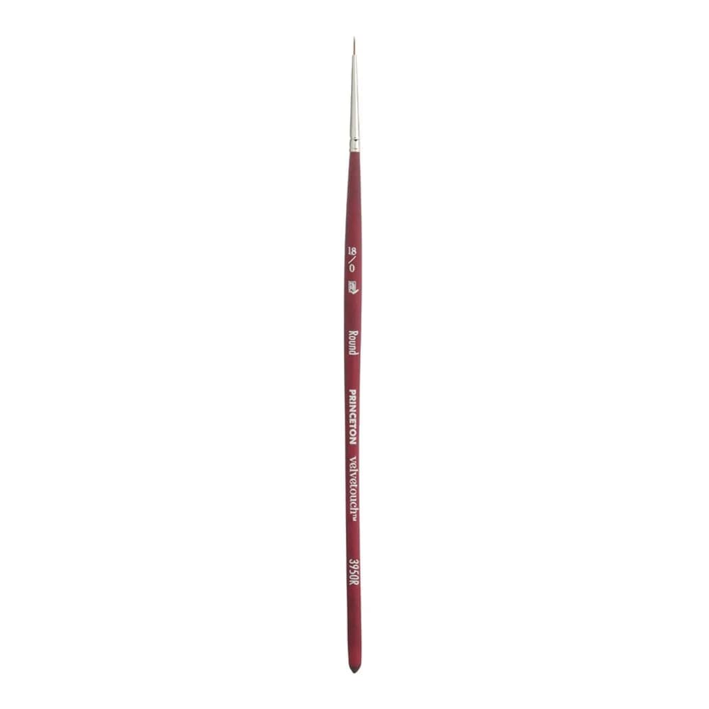 Princeton Velvetouch Artiste Mini Filbert Grainer 1/4 Inch | Luxury Synthetic for Acrylic Watercolor Oil — Round, 18/0