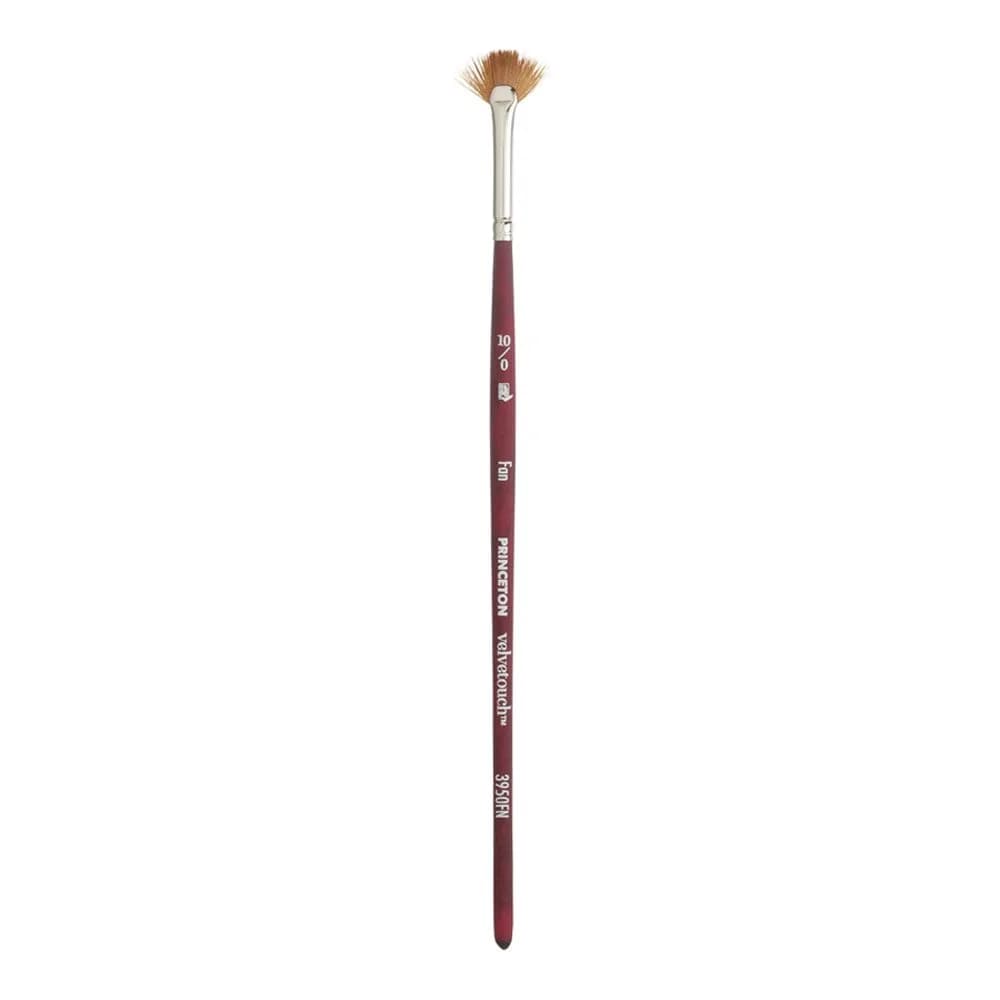 Princeton Velvetouch Series 3950 Fan Paint Brush 0.25cm (0.1 inch) | Precision Detail for Acrylic, Oil, Watercolor