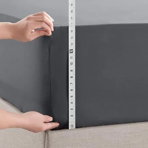 Empyrean Bedding Charcoal Grey California King Fitted Sheet 1800 TC | Deep Pocket 40cm (16 Inch) Mattress Fit thumbnail 3