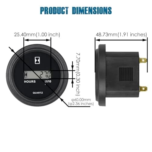 Runleader RL-HM005 LCD Hour Meter AC 86-230V | Tracks Runtime, Resettable Hours, IP65 Waterproof thumbnail 7