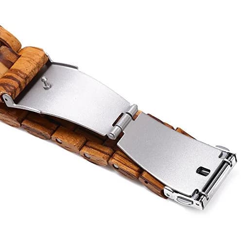 BEWELL ZS-W086B Men's Wooden Watch 4.2cm (1.65 inches) | Japanese Quartz Movement with Date Display thumbnail 5