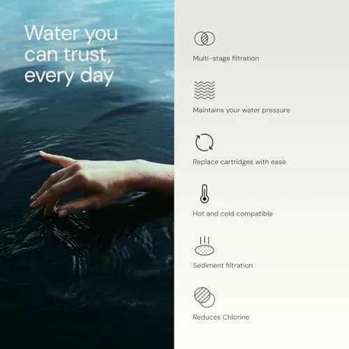 Aquabliss SF220 Daily Essential Shower Filter - Chrome | Reduces Chlorine & Impurities thumbnail 3