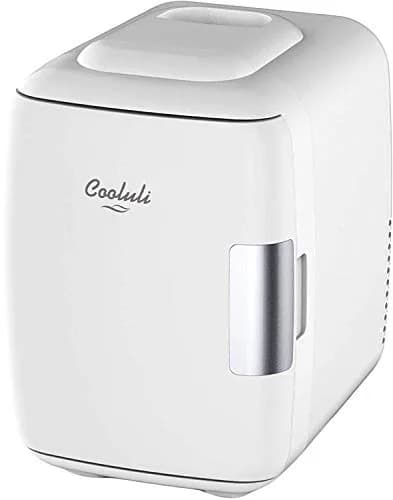Cooluli White 4L Mini Fridge & Warmer 4.2 Quarts (3.8L) | ETL Certified Portable Electric Cooler & Warmer for Skincare, Drinks, & Makeup thumbnail 1