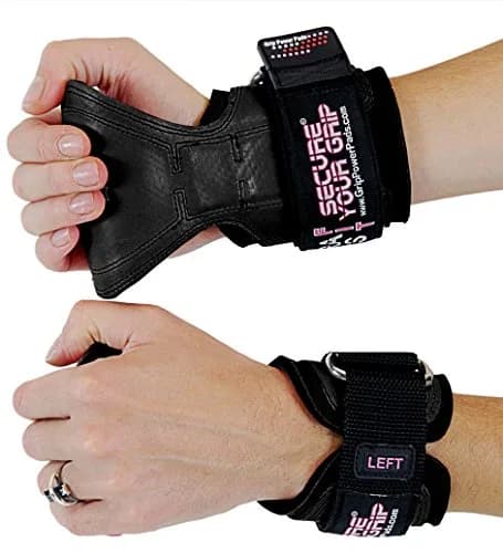 Cobra Grips Weight Lifting Gloves with Built-in Wrist Wraps (FIT Black Rubber, 4.25-7.0" Wrist) | All-in-One Grip Pad, Strap & Hook Alternative thumbnail 3