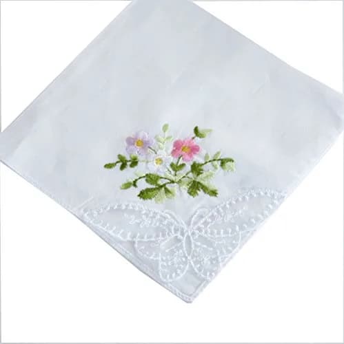 RDS HANKYTEX Cotton Embroidery Ladies' Handkerchiefs Set of 6 | 27.94 cm (11 inch) thumbnail 6