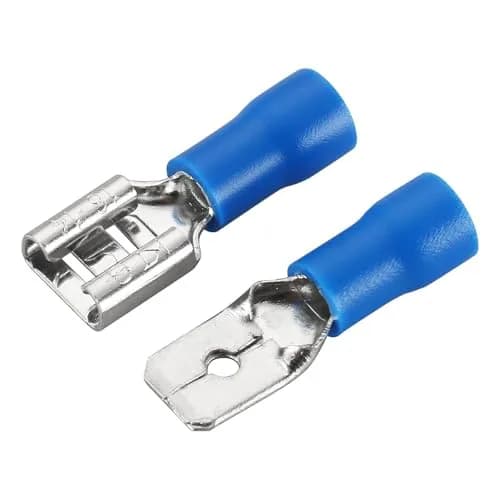 Baomain 1/4" Spade Terminals Kit 16-14 AWG 200-Pack | Secure Crimp Connectors for Electrical Wiring thumbnail 1