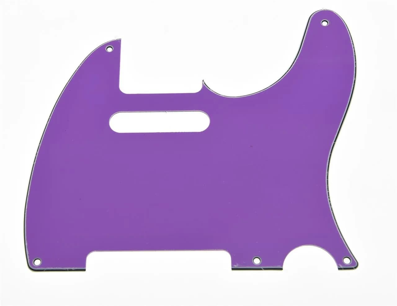 KAISH 5 Hole American Vintage Style Tele Pickguard Guitar Pick Guard Scratch Plate Dark Tortoise | 2.2mm Thickness — Purple 3 Ply