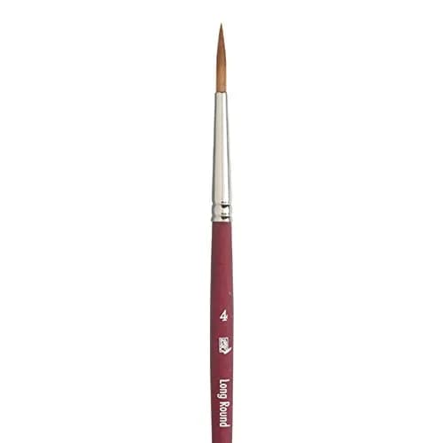 Princeton Velvetouch Long Round Brush Size 4 Synthetic Short Handle | Mixed Media Artist Brush thumbnail 2