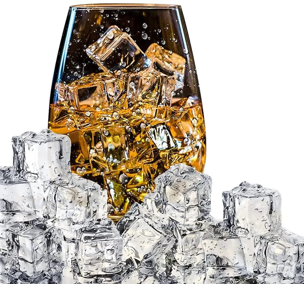 HUIANER Fake Clear Acrylic Plastic Ice Cubes 20 pcs | Realistic Decorative Props - main product image