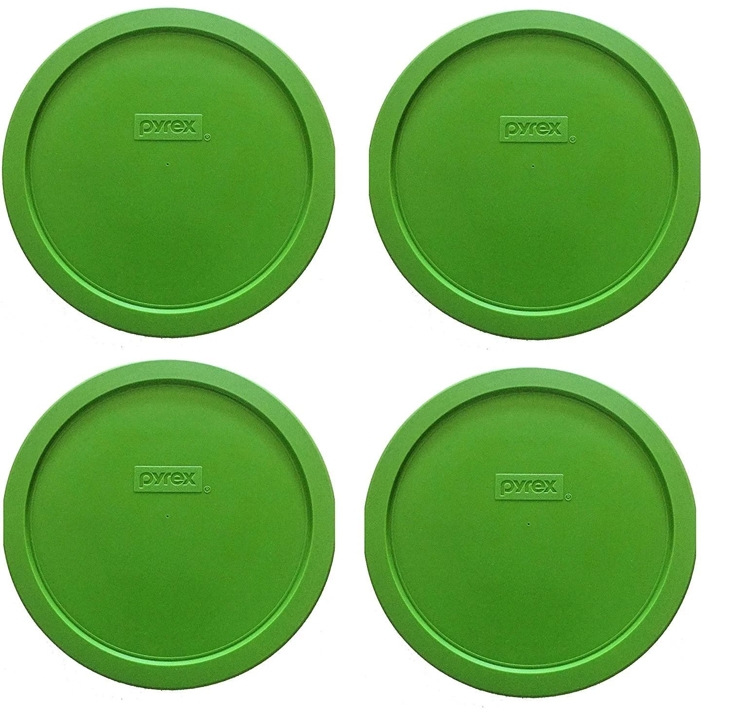 Pyrex 7402-PC Blue Food Storage Lid 7.5 inch (19 cm) Round | BPA-Free Plastic for Pyrex Bowls | 4-Pack — Green / 4 Lids