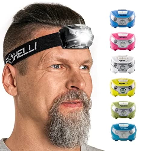 Foxelli USB-C Rechargeable LED Headlamp 160 Lumens | Waterproof, Lightweight & Adjustable for Outdoors & Kids thumbnail 9