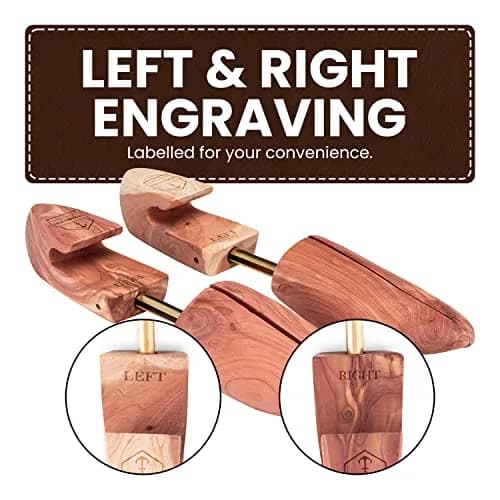 HOUNDSBAY Cedar Shoe Tree, Shoe Trees for Men & Women, Shaper & Stretcher | Aromatic Red Cedar thumbnail 8