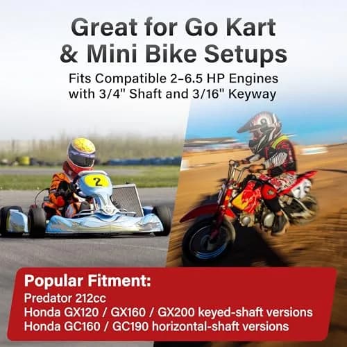 LotFancy Go Kart Clutch 3/4" Bore 12T for #35 Chain | Centrifugal Clutch for 2-6.5 HP Engines thumbnail 4