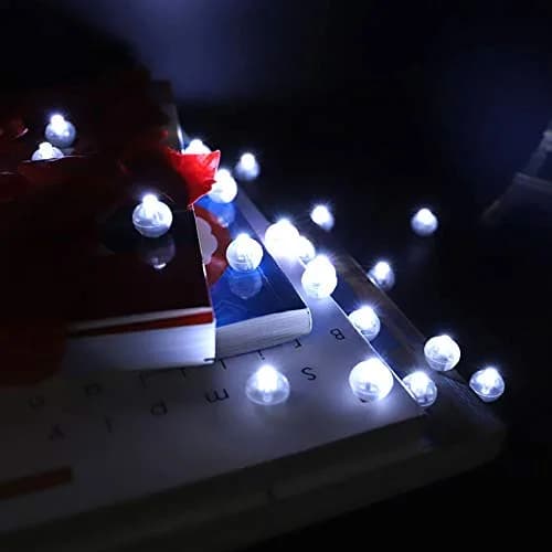 Neo LOONS White Round LED Ball Lamp Lights 1.7cm (0.67 inch) Diameter | 100 pcs for Paper Lanterns & Balloons thumbnail 3