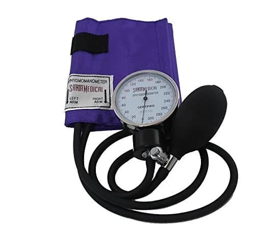 Santamedical Aneroid Sphygmomanometer with Stethoscope - Purple, 0.01 oz (0.28 g) | Accurate Manual BP Monitor for Home & Professionals thumbnail 2