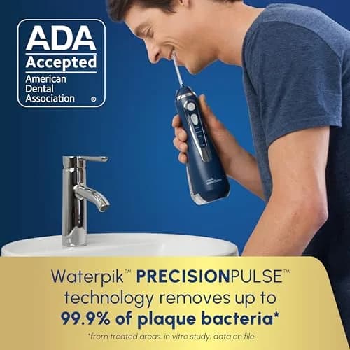 Waterpik Cordless Advanced Portable Water Flosser, Rechargeable, Blue | ADA Accepted Oral Irrigator for Gum Health thumbnail 3