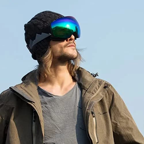 OutdoorMaster Ski Goggles PRO, OTG Snow Goggles with Interchangeable Lens | Frameless Design, UV400, OTG Fit, Helmet Compatible thumbnail 6