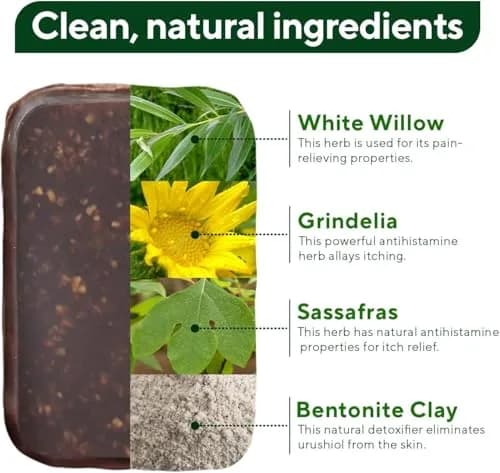 Marie Originals Poison Ivy Soap Bar | All Natural Poison Ivy Treatment | Anti-Itch Skin Cleanser Bar Wash for Poison Ivy, Poison Oak & Sumac | Soothes & Relieves Rashes | 2.9 Ounces thumbnail 4