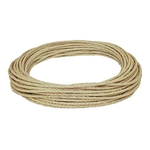 SGT KNOTS Twisted Sisal Rope 6.35mm (1/4 inch) x 15.24m (50 feet) | Natural Fiber for Crafts & DIY thumbnail 2