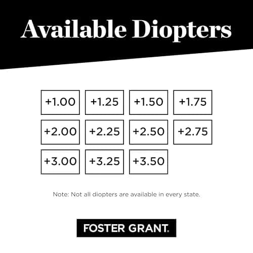 Foster Grant Paolo Square Reading Glasses 2.5 Diopters (59mm Lens Width) | Scratch & Impact Resistant thumbnail 5
