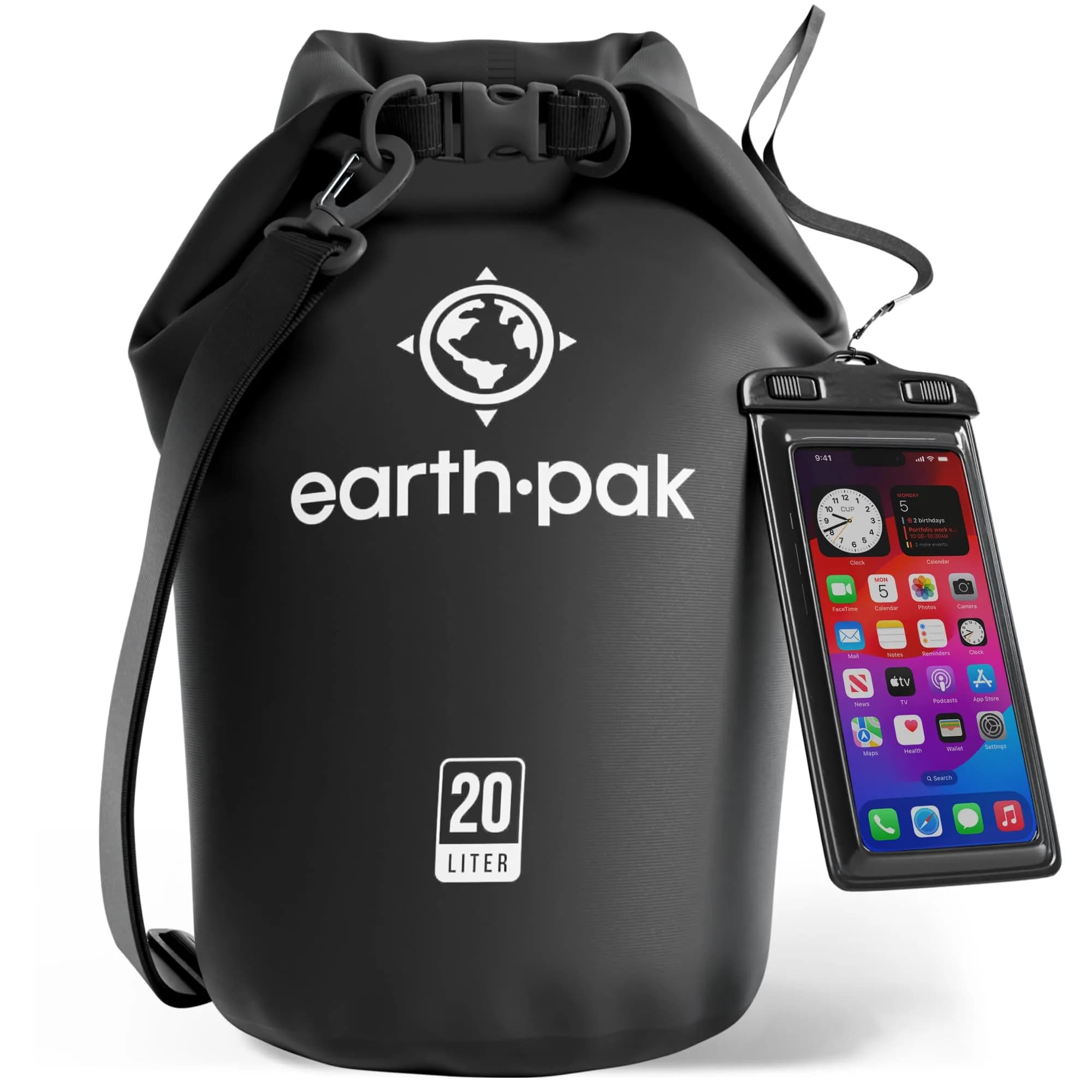 Earth Pak 20L Waterproof Dry Bag Roll Top Sack | 20L (0.7 cu ft)