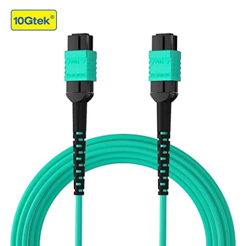 10Gtek MPO to MPO OM3 Fiber Patch Cable 1m (3.3ft) | 8-Core Multimode Jumper for QSFP+ Transceivers thumbnail 3
