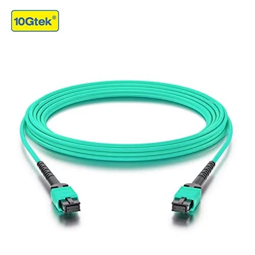 10Gtek MPO to MPO OM3 Multimode 8-Core Fiber Patch Cable 10m (33ft) | High Speed Data Transfer thumbnail 2