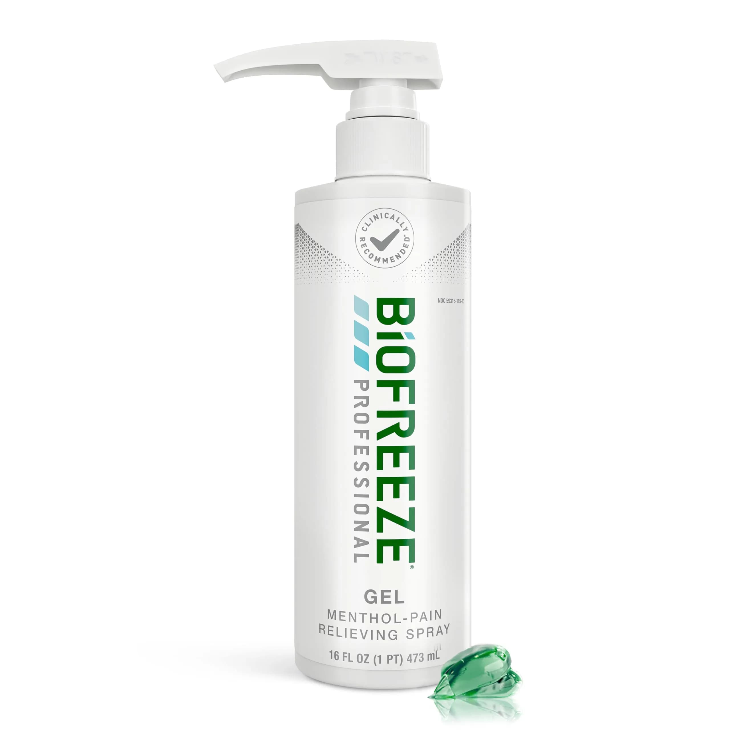 Biofreeze Professional Strength Pain Relief Gel, 16 Fl Oz | Menthol Cooling Formula for Muscles & Joints - main product image