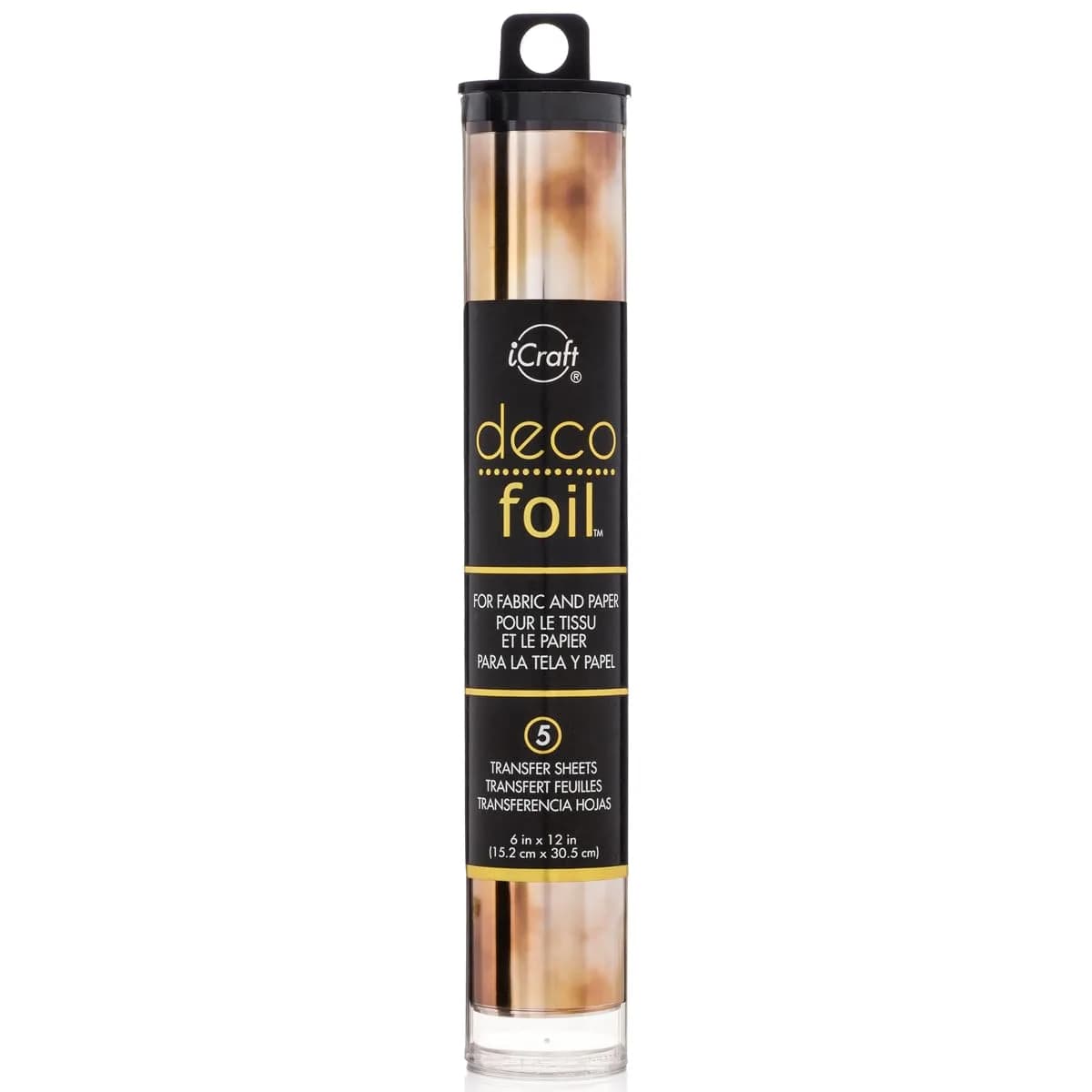 iCraft Deco Foil Transfer Sheets Amber Watercolor 6" x 12" (5 Sheets) | Acid-Free Craft Foil for Paper, Fabric, Wood
