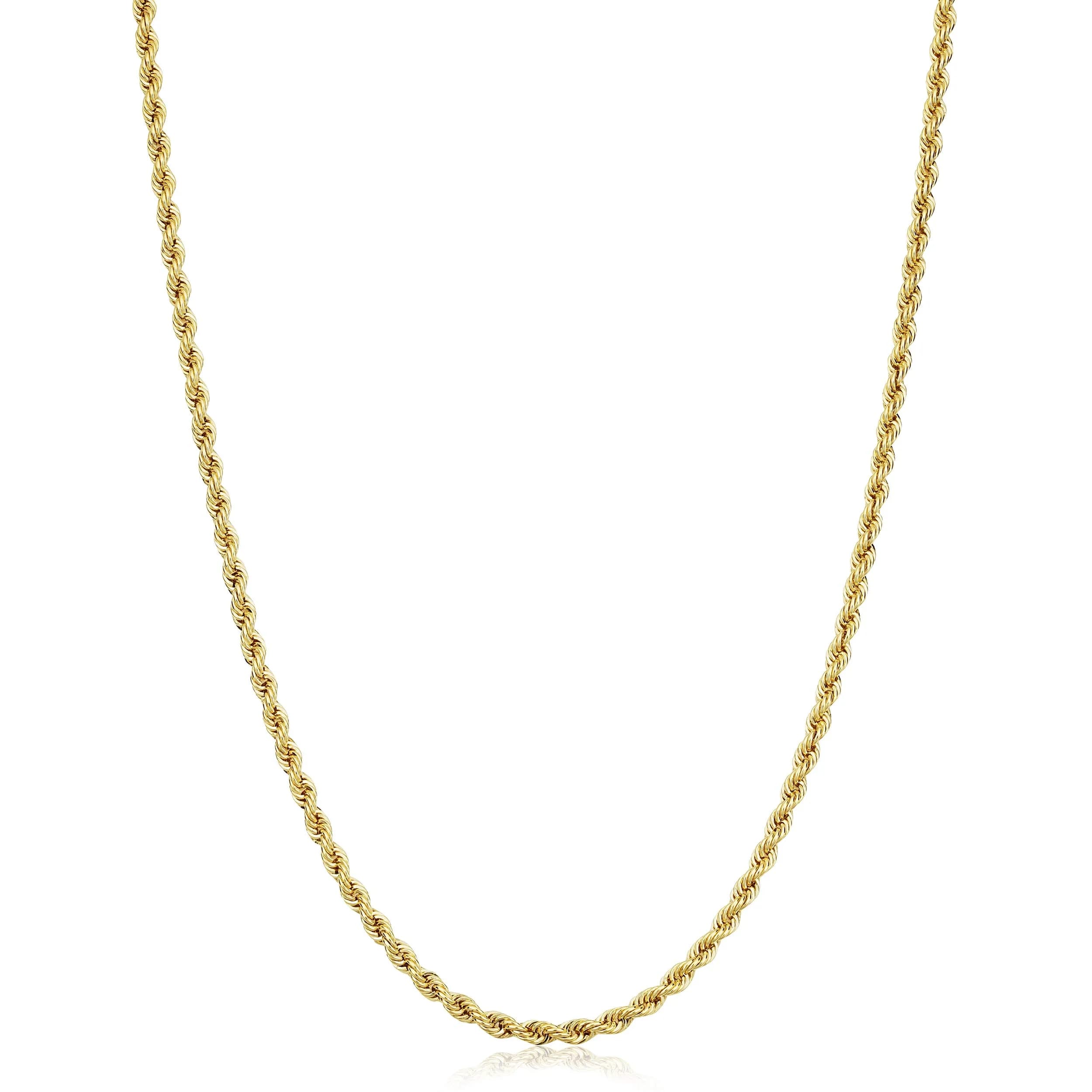 Kooljewelry Solid 14k Yellow Gold Filled Rope Chain Necklace for Women & Men, 30 inches - main product image