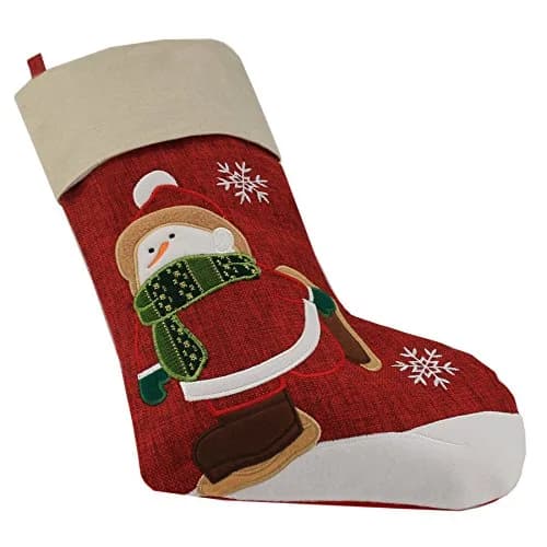 WEWILL Classic Christmas Stockings Set of 2 Santa, Snowman 17-Inch (Style 3) | Festive Holiday Decor thumbnail 4