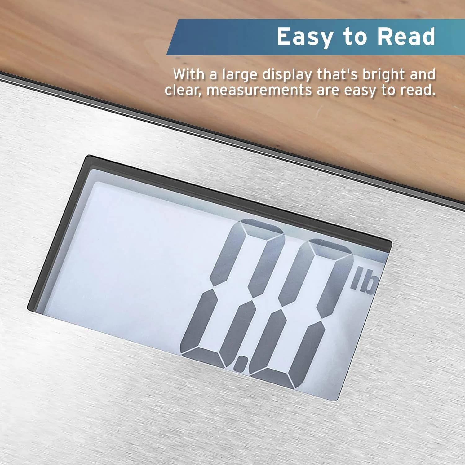 Etekcity Stainless Steel Digital Body Weight Scale with Large Blue LCD, 180kg Capacity | Precision Weighing