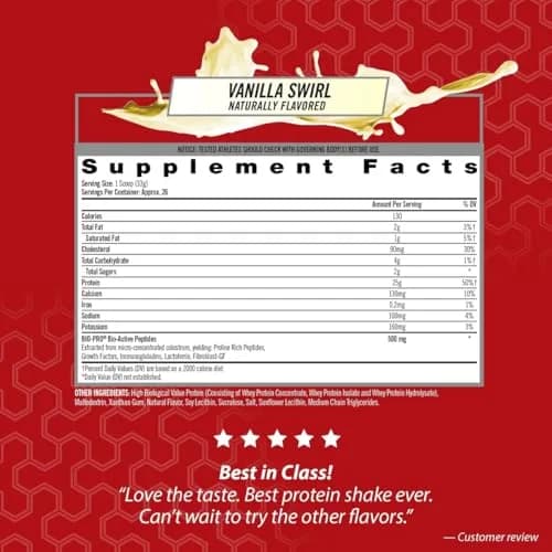 iSatori 100% Bio-Active Whey Protein Vanilla Flavor | 26 Servings, 25g Protein, Fast Recovery thumbnail 2